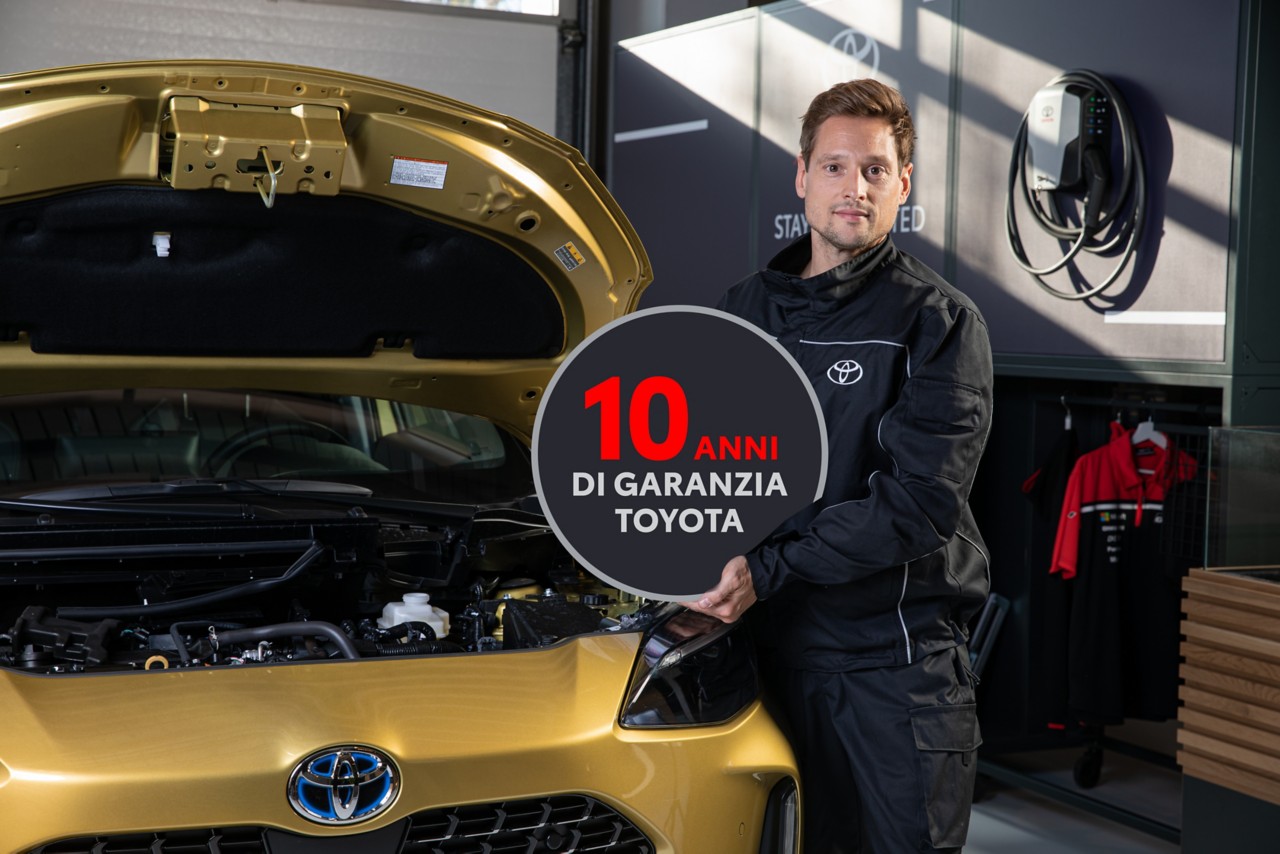 La vostra Toyota in ottime mani. Con 10 anni di garanzia e assistance.